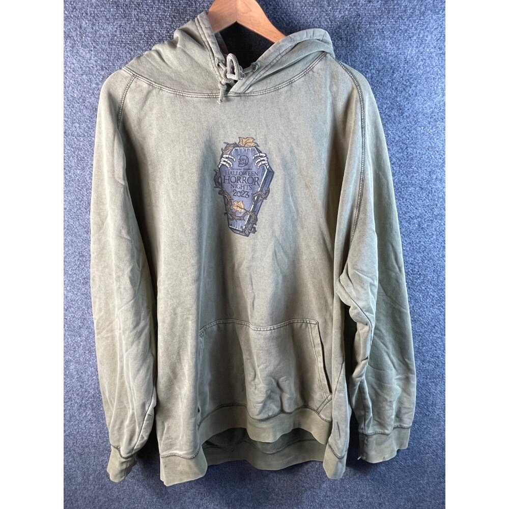 2023 Halloween Horror Nights Mens Hoodie Green Sz 3XL Cotton